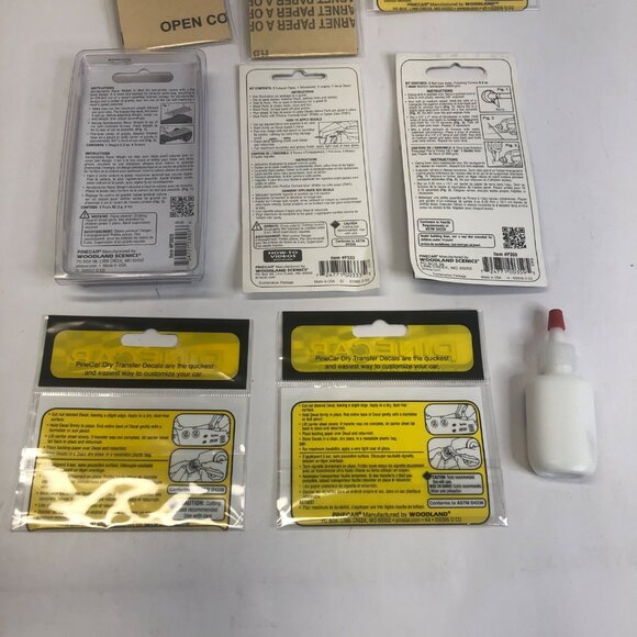 PineCar Derby Car‎ Decals, Axles Polishing Kit, Sand Paper, Glue & Racer Weights - Picture 14 of 14